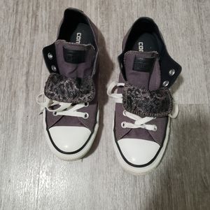 Rare Dark Gray 2 Tongue Converse Low Tops size 39